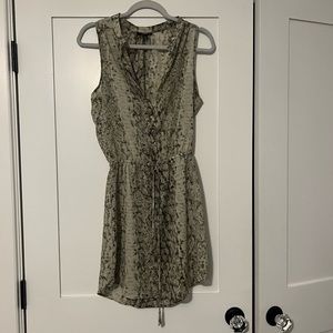 aqua medium dress, snakeskin pattern